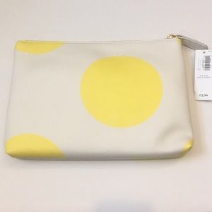 NWT Old Navy White/Yellow Cosmetic Bag
